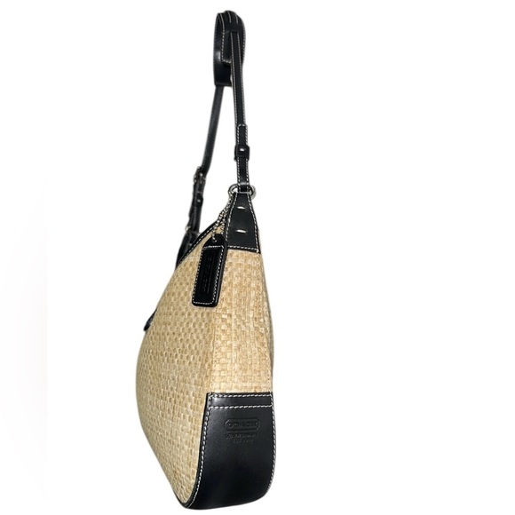 Coach Coach Straw Leather Handbag #8159 - Picture 9 of 16